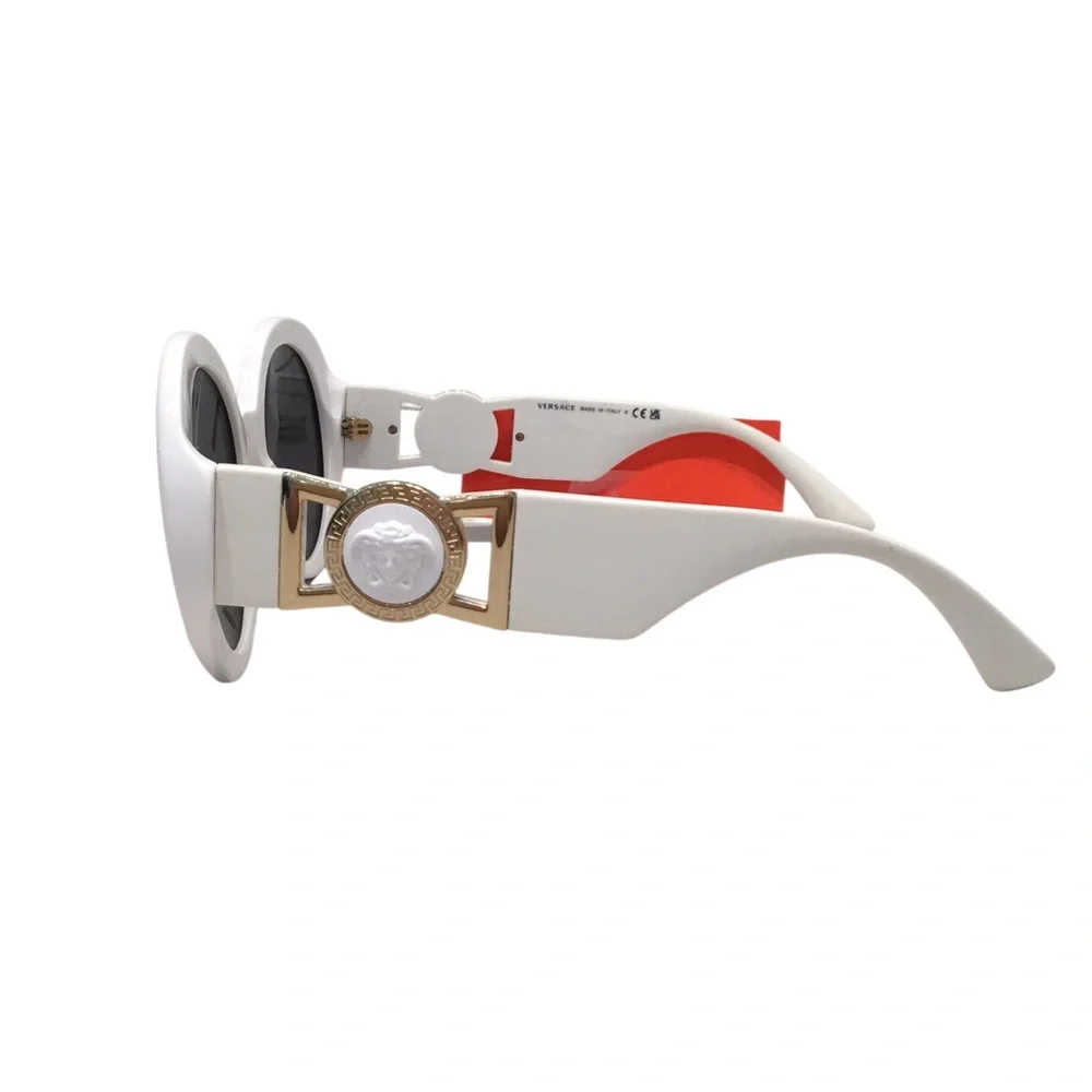 Versace Kids White Round Sunglasses with Dark Lenses